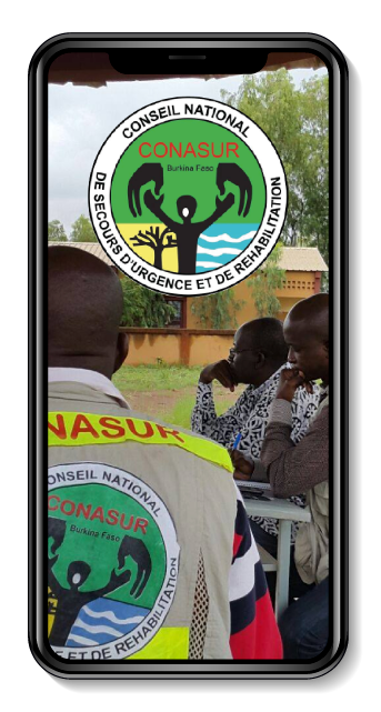 Représente une équipe du Conseil National de Secours d'Urgence et de Réhabilitation